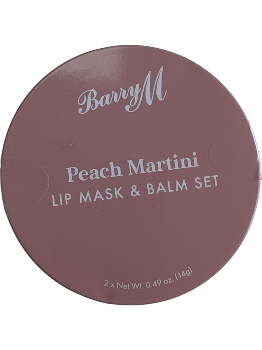 Barry M Cosmetics Lip Care Duo Tin Set - Peach Martini Hydrating Scrub & Tinted Balm