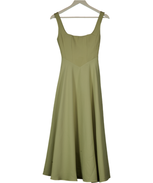 ODD MUSE Square Neck Midi Dress   Sage Green UK XXS