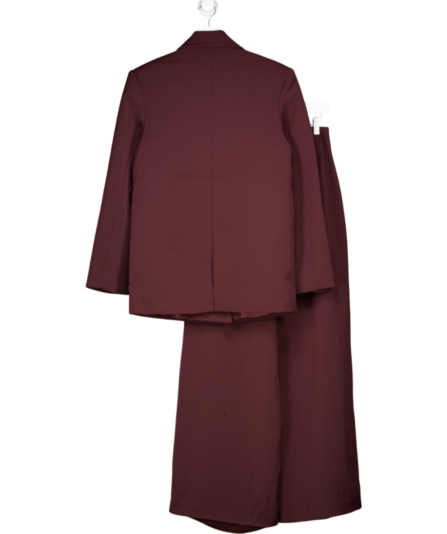 MESHKI Brown 2-piece Mateo Oversized Blazer And Wide Leg Trouser Suit - Mahogany UK XS