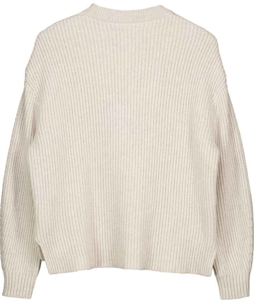 AllSaints Beige Wool & Cashmere Blend Faye Crew Neck Jumper UK XS
