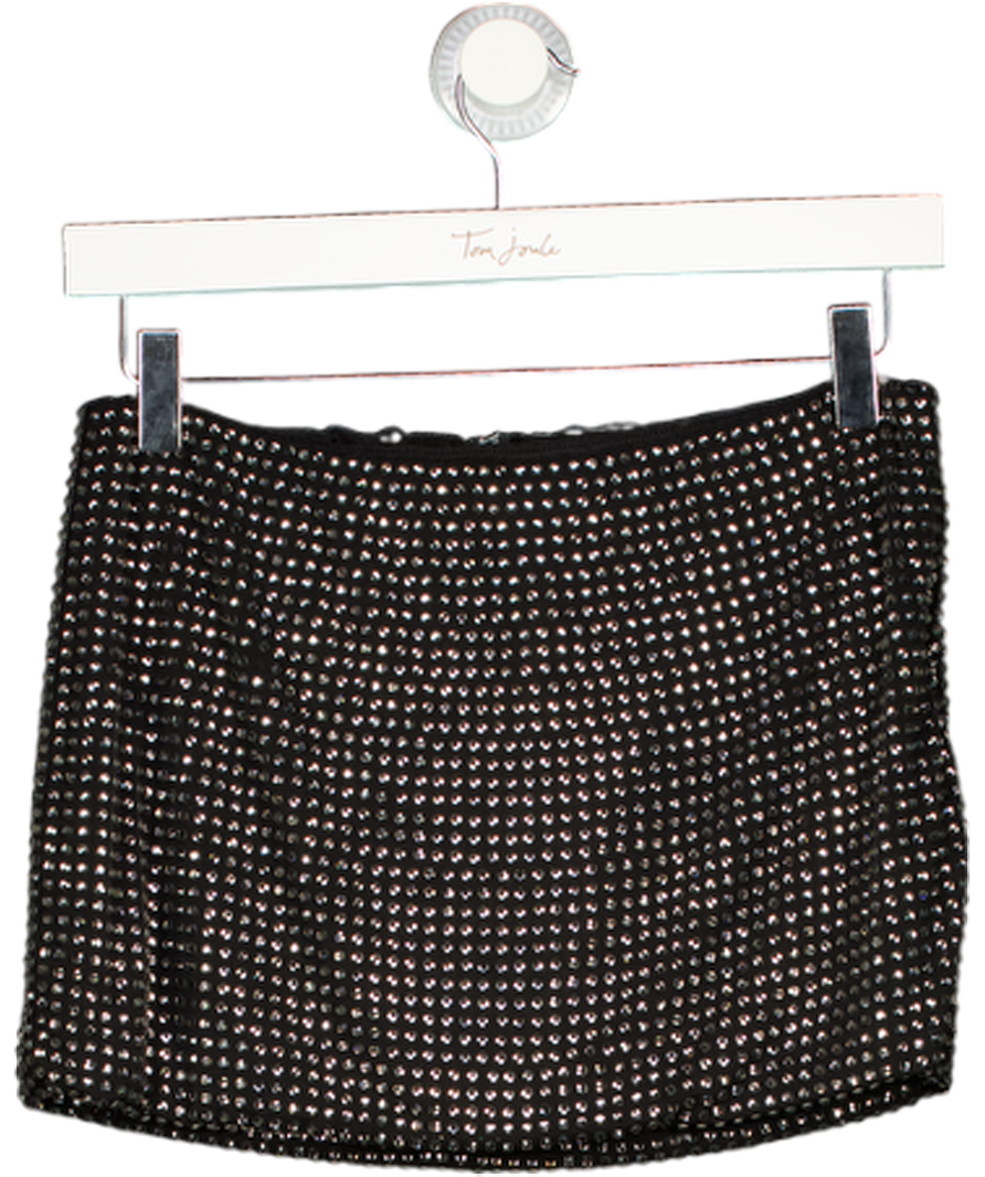 SOUTH BEACH Black Crystal Embellished Mini Skirt UK 8
