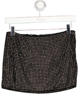 SOUTH BEACH Black Crystal Embellished Mini Skirt UK 8
