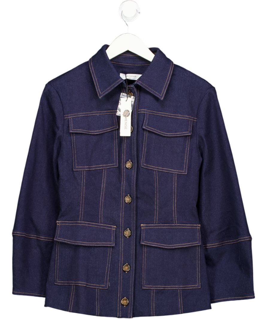 COMMENSE Blue Contrast Stitch Denim Jacket UK S