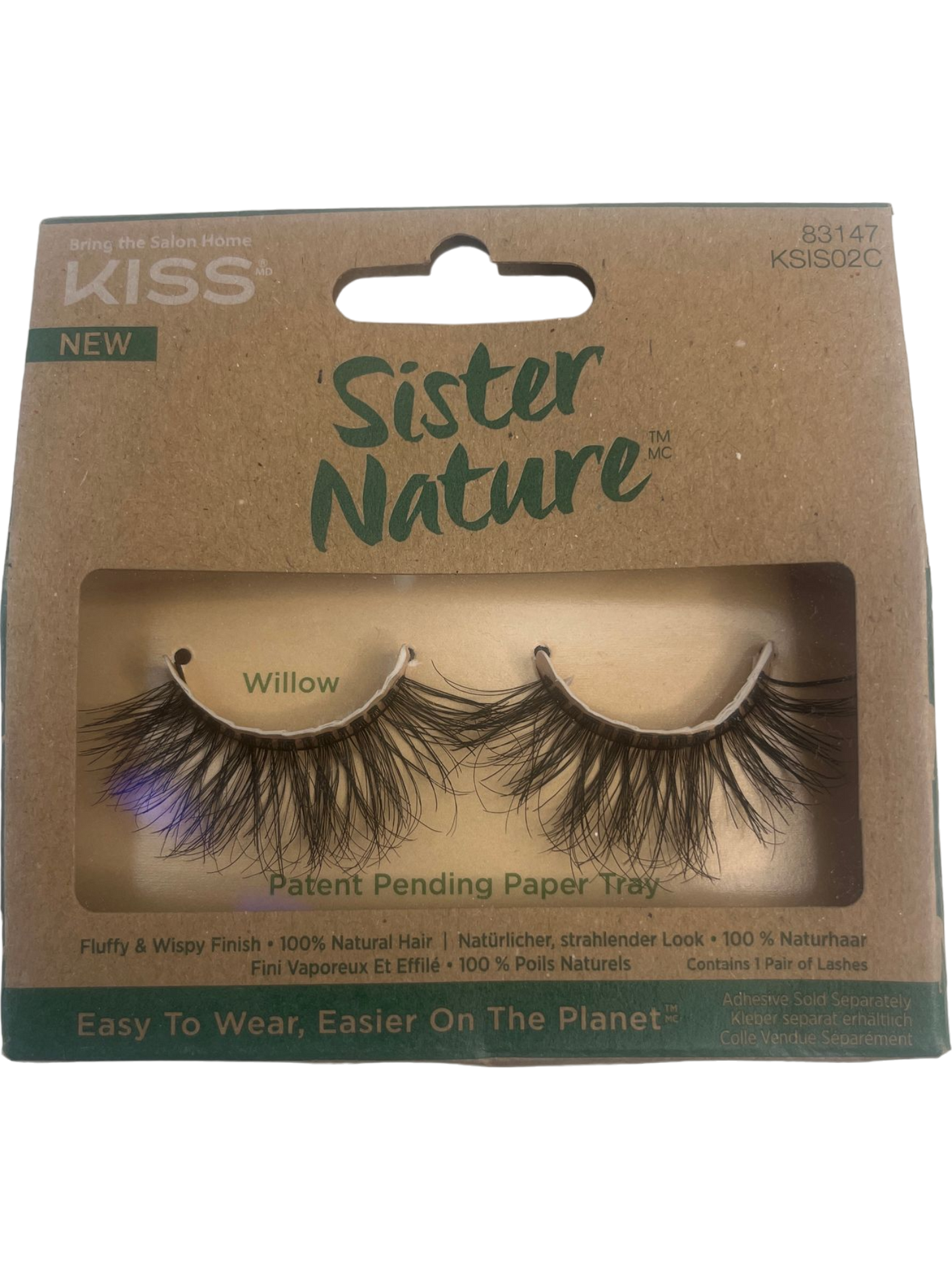 KISS Sister Nature Lashes Willow Lightweight Eco-Friendly Natural Hair False Eyelashes