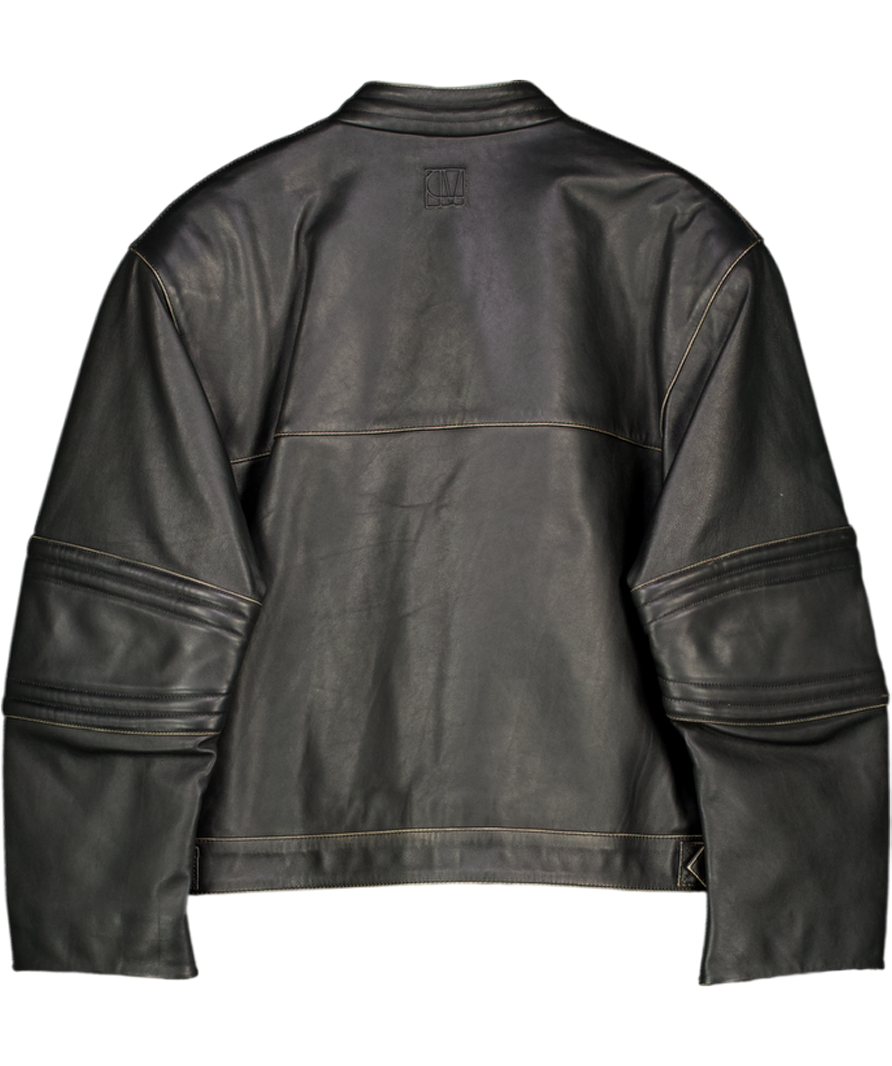 Camilla And Marc Black Vertex Leather Jacket UK XS/S