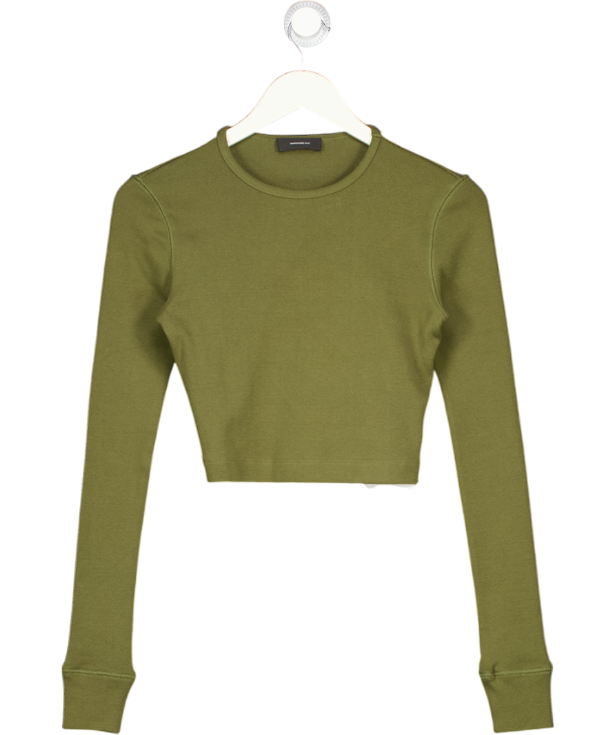 WARDROBE NYC X Hailey Bieber Long Sleeve Tee - Dark Military Green UK XS
