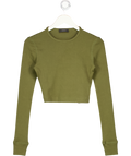 WARDROBE NYC X Hailey Bieber Long Sleeve Tee - Dark Military Green UK XS