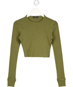 WARDROBE NYC X Hailey Bieber Long Sleeve Tee - Dark Military Green UK XS
