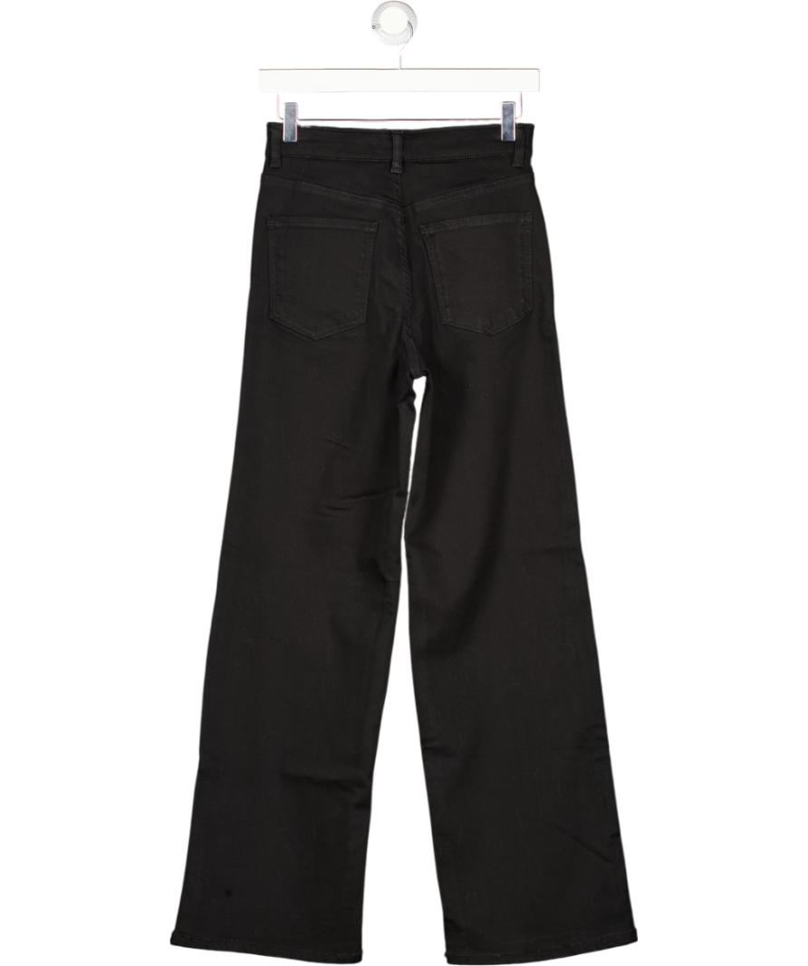 M&S Autograph Black High Rise Straight Leg Jeans UK 8