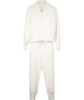 VARLEY Beige 2-piece Doublesoft Davidson Zip Top And Slim Cuff Joggers 27.5 Set UK XS/S