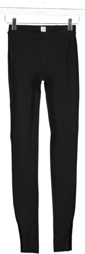 Totême Black Zip High-rise Leggings UK XXS