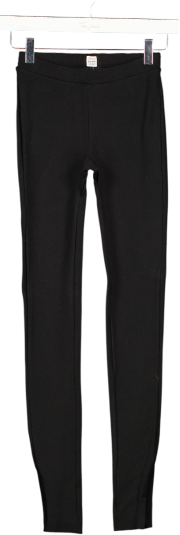 Totême Black Zip High-rise Leggings UK XXS