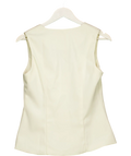 4th & Reckless Mila Tailored Cinched Waistcoat Cream UK 12