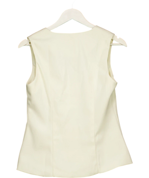 4th & Reckless Mila Tailored Cinched Waistcoat Cream UK 12