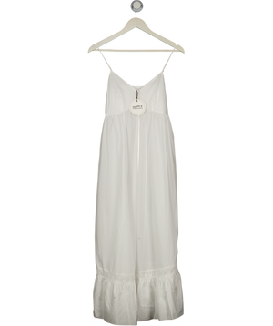 DJERF AVENUE Airy Poplin Midi Dress White UK XS