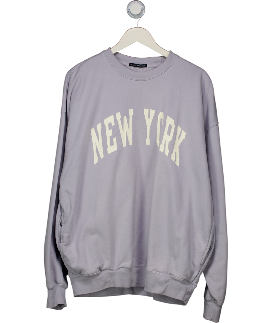 Brandy Melville Dusty Blue New York Sweatshirt One Size
