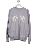 Brandy Melville Dusty Blue New York Sweatshirt One Size