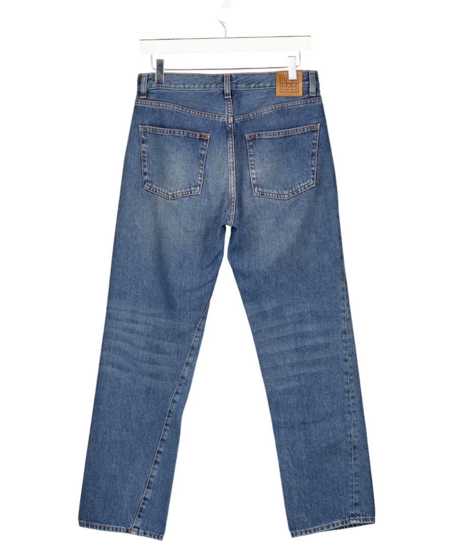 TOTEME Blue Twisted Seam High-rise Straight-leg Jeans L32 W27