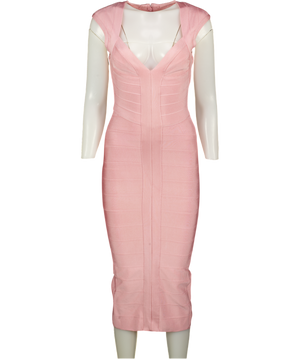 HOUSE OF CB Original Pink Bandage Midi Dress UK S