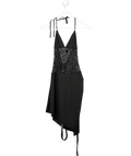 White Fox Black Who Is She Halter Mini Dress UK M