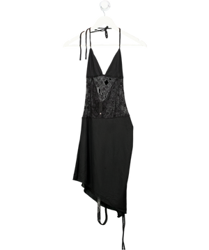 White Fox Black Who Is She Halter Mini Dress UK M