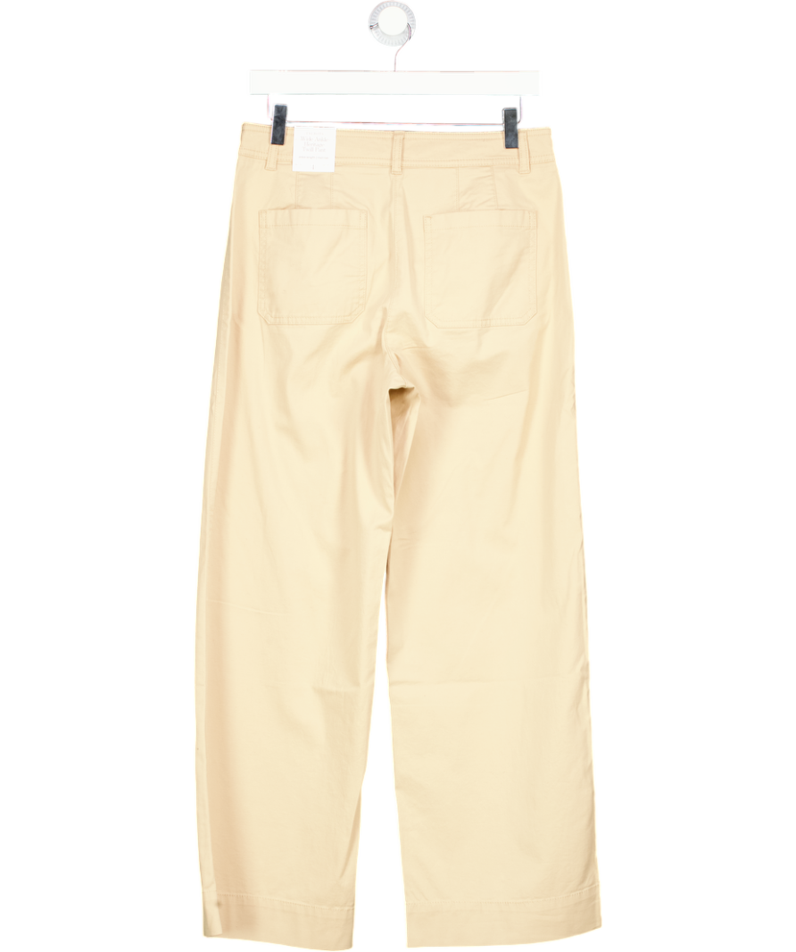 TALBOTS Beige Wide Ankle Heritage Twill Trousers Us4 UK 8