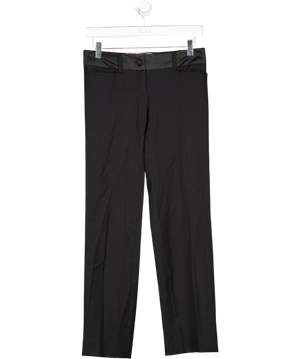 D&G DOLCE & GABBANA Black Fine Wool Blend Satin Side Stripe Tux Trousers It40 W26