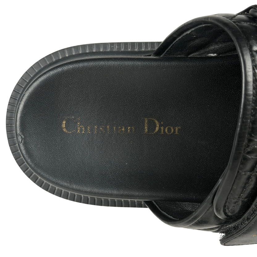 DIOR Black D-wander Touch-strap Sandals UK 6 EU 39