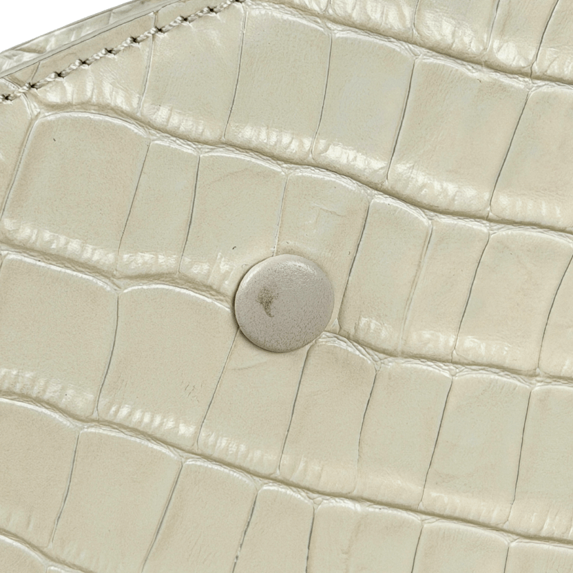 DEMELLIER LONDON Cream New York Croc-effect Leather Tote Bag