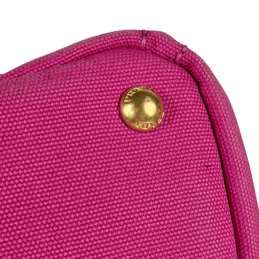PRADA Pink 2000s Canvas Canapa Tote Bag