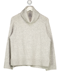 NOBODY'S CHILD Grey Super Soft Roll Neck Relaxed Jumper UK S