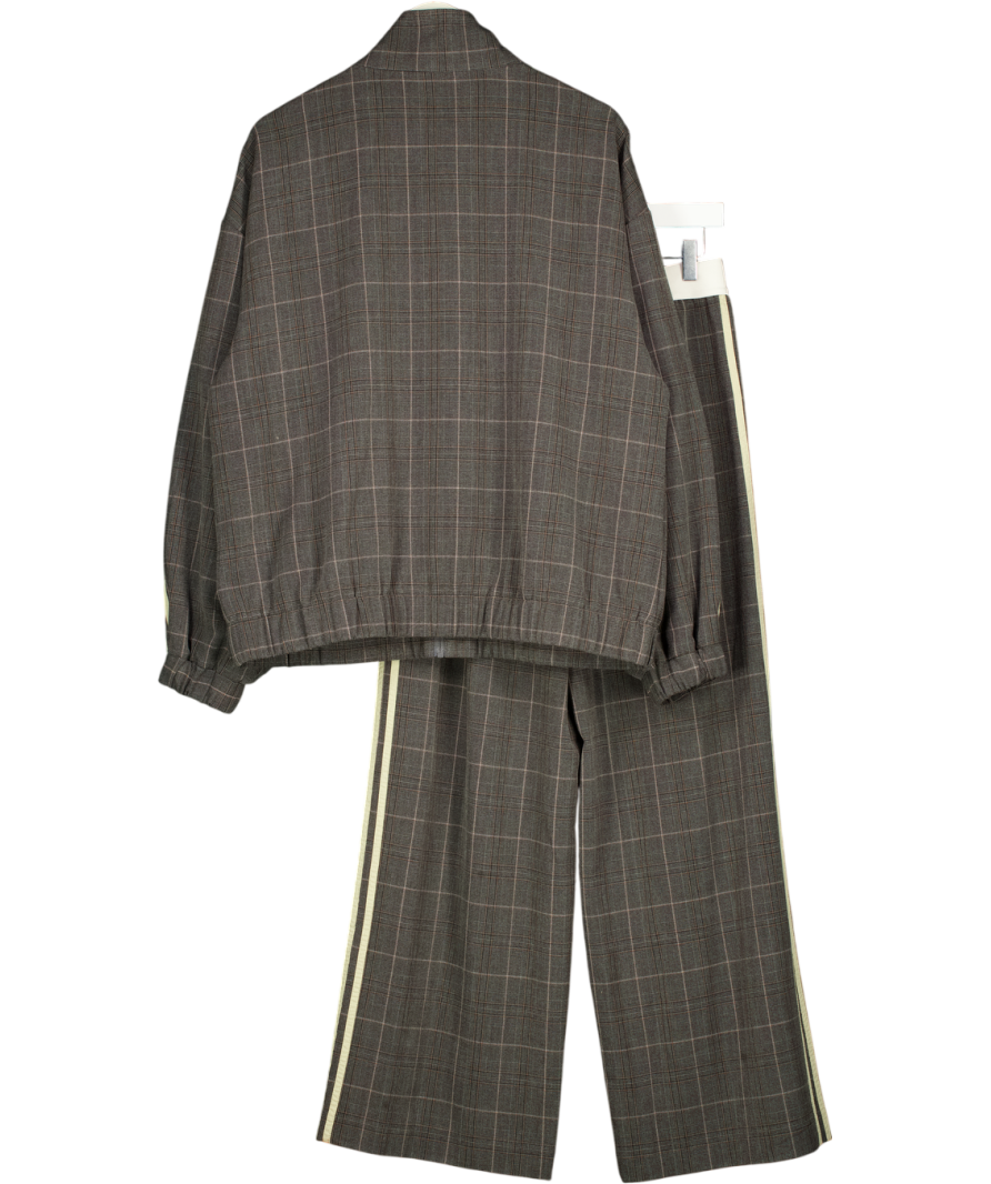 ADIDAS Originals X Asos Oversized Jacket  (uk M) & Tailored Track Pants (uk S) Grey Check UK S/M