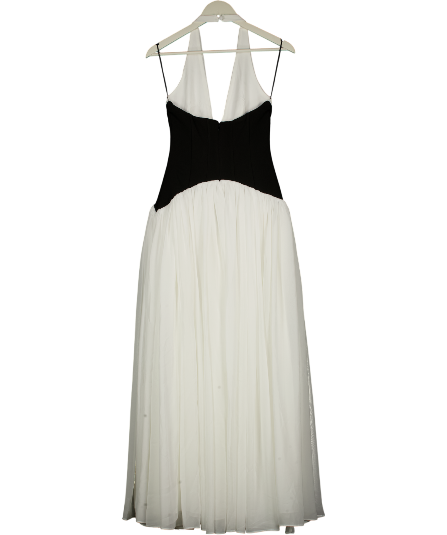 LEAU White & Black Harlowe  Corset Maxi Dress UK XS