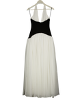 LEAU White & Black Harlowe Corset Maxi Dress UK M