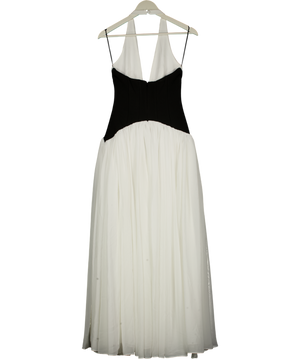 LEAU White & Black Harlowe Corset Maxi Dress UK M