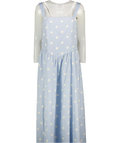 Baby Blue Polka Dot Midi Dress UK 18