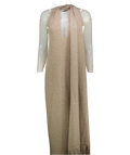 CULT GAIA Beige Caia Halterneck Midi Dress UK S
