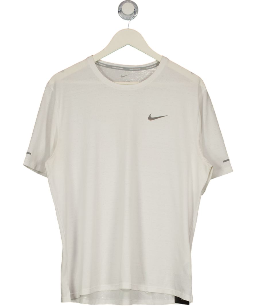 NIKE White Dri-fit Training Top UK L