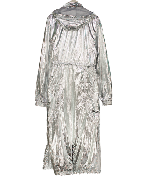 ADIDAS Metallic X Ivy Park Silver Foil Jumpsuit UK S