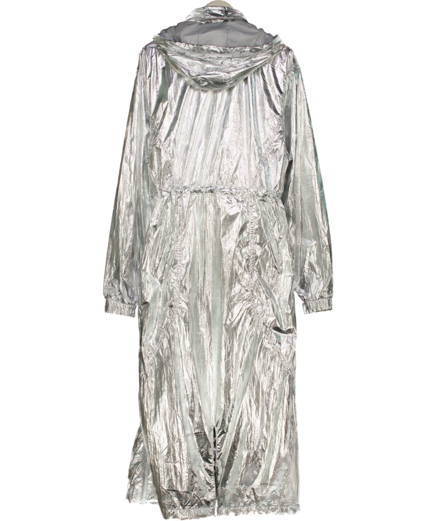 ADIDAS Metallic X Ivy Park Silver Foil Jumpsuit UK S