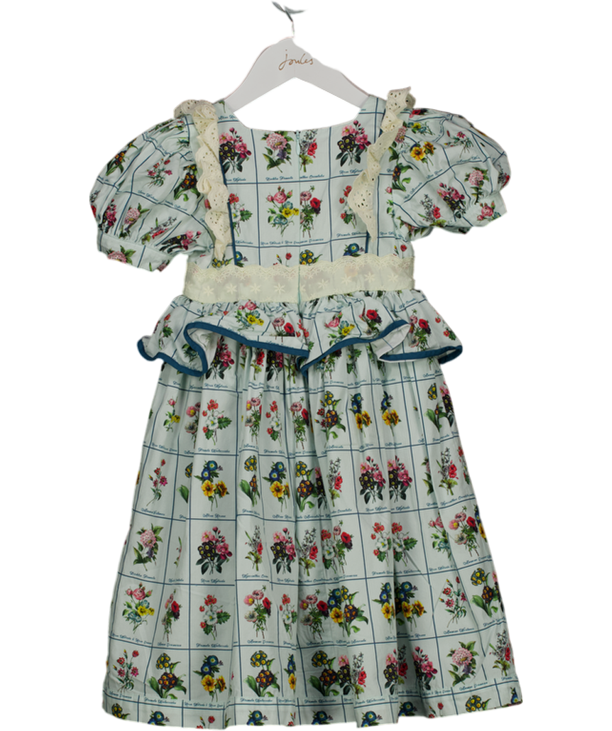 the middle child Blue Puff Sleeve Frill Floral Dress 4 Years