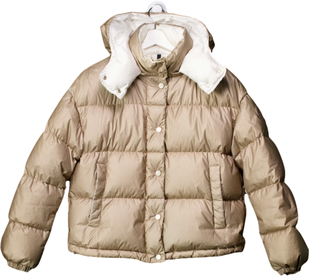 Moncler Metallic Beige Daos Down Jacket UK XXS