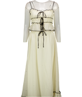 SELFIE LESLIE 2-piece Cream / Black  Top And Skirt Set UK S/M