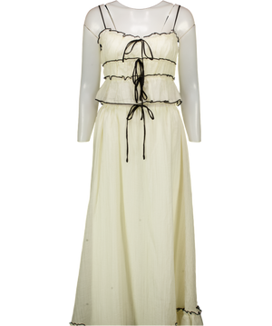SELFIE LESLIE 2-piece Cream / Black  Top And Skirt Set UK S/M
