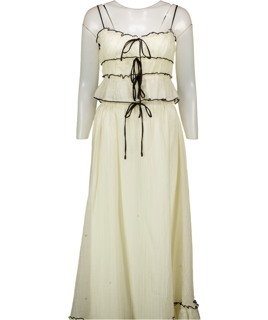 SELFIE LESLIE 2-piece Cream / Black  Top And Skirt Set UK S/M