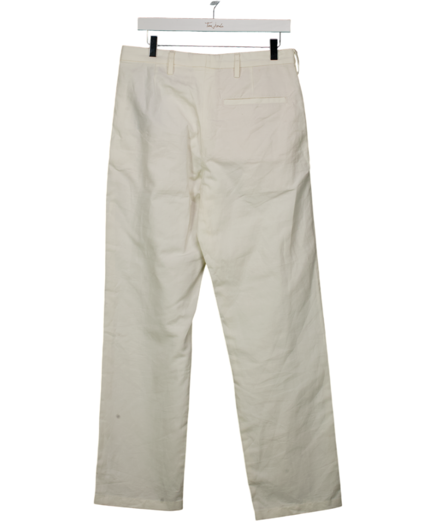 ZARA Cream Relaxed Fit Pleated Trousers W28