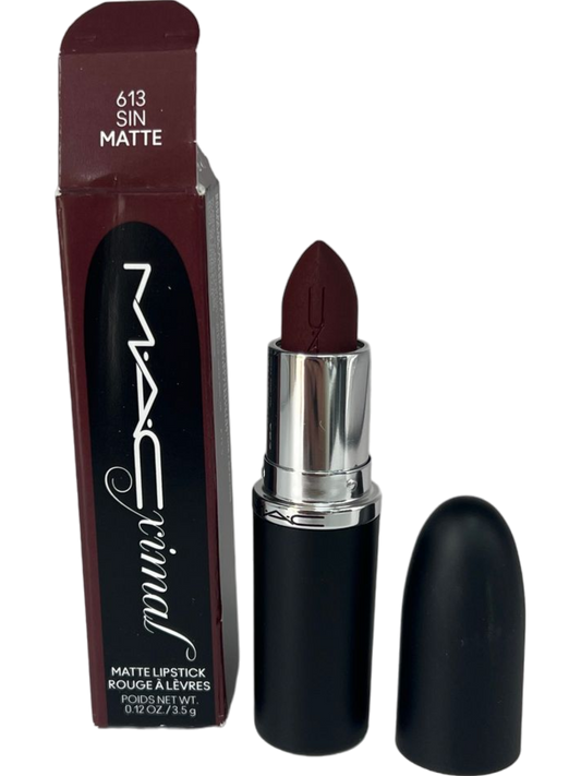MAC Matte Lipstick in Sin Silky Matte Creamy Texture