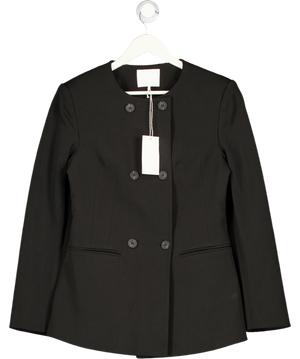 NA-KD Black Fitted Double Buttoned Blazer UK 8