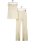 SHONA JOY 2-piece Cream Lani Strapless Top / Dress & Bootcut Trouser Set UK 8