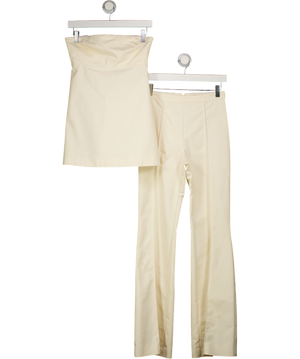 SHONA JOY 2-piece Cream Lani Strapless Top / Dress & Bootcut Trouser Set UK 8